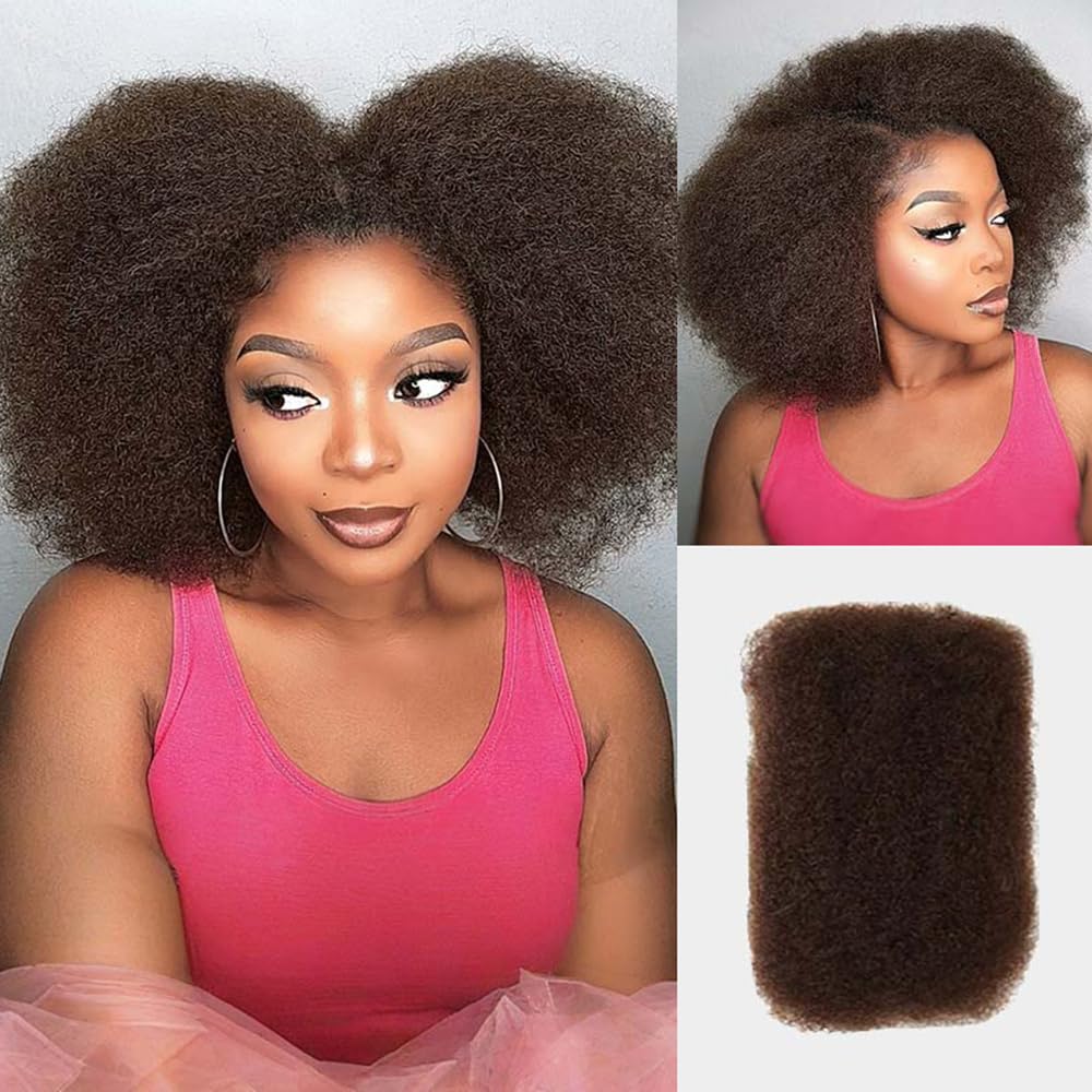 Style Icon Afro Kinky Bulk Human Hair for Dreadlocks Extensions Twist Braiding 1 Pack 50 Gram