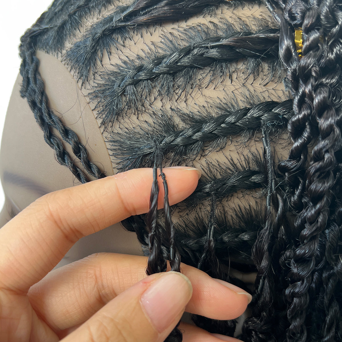 [Style Icon] Virgin Human Hair Crochet Hair Mini Twist Crochet Hair Natural Black Pre-Separated 56g/Bundle - Time-Saving 4 to 5 Bundles Recommended for a Full Head