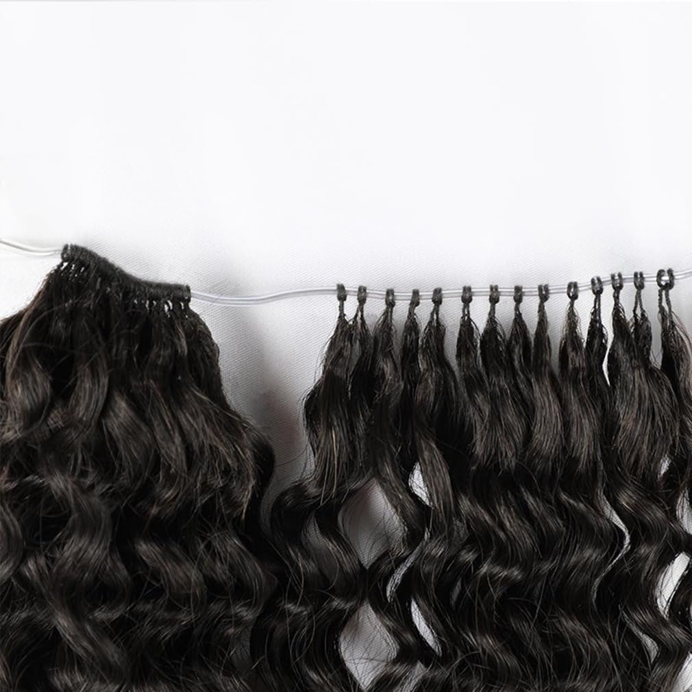 [Style Icon] Crochet Human Hair Pre Looped Afro Kinky V Bulk Natural Curly Hair for Kinky Twist Crochet Braiding Hair Natural Black 56 Gram/Pack