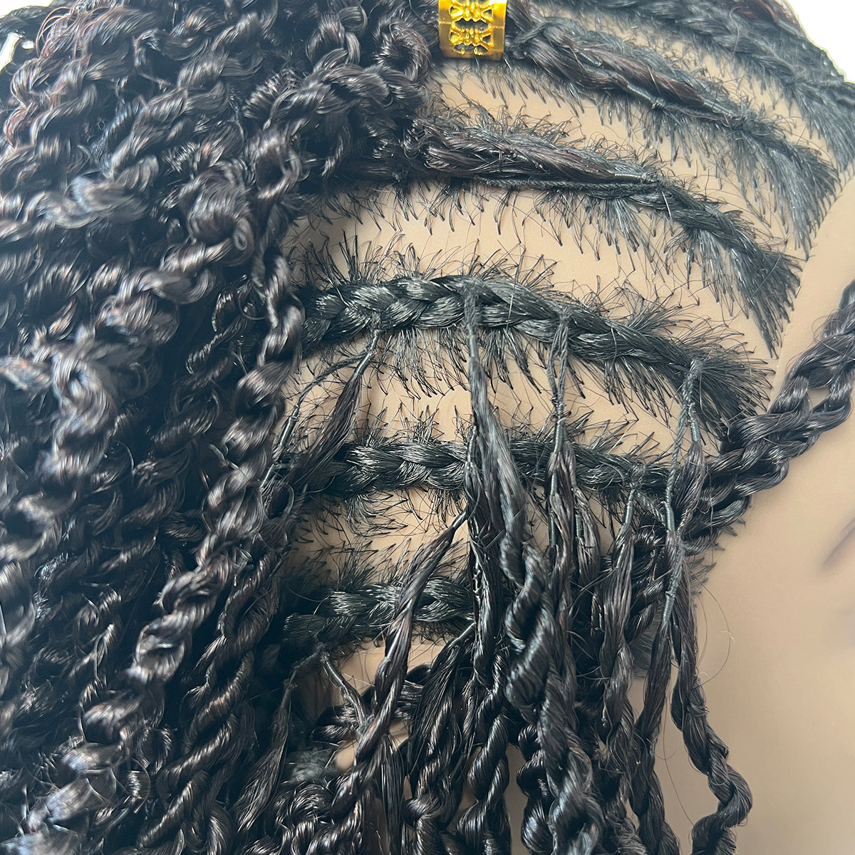 [Style Icon] Virgin Human Hair Crochet Hair Mini Twist Crochet Hair Natural Black Pre-Separated 56g/Bundle - Time-Saving 4 to 5 Bundles Recommended for a Full Head