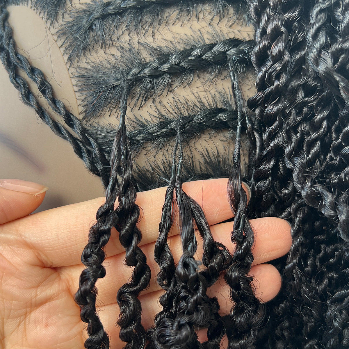 [Style Icon] Virgin Human Hair Crochet Hair Mini Twist Crochet Hair Natural Black Pre-Separated 56g/Bundle - Time-Saving 4 to 5 Bundles Recommended for a Full Head