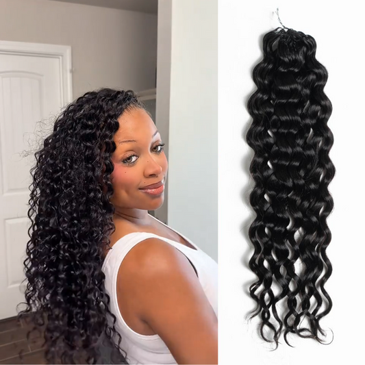 [Style Icon] Crochet Human Hair Pre Looped Afro Kinky V Bulk Natural Curly Hair for Kinky Twist Crochet Braiding Hair Natural Black 56 Gram/Pack