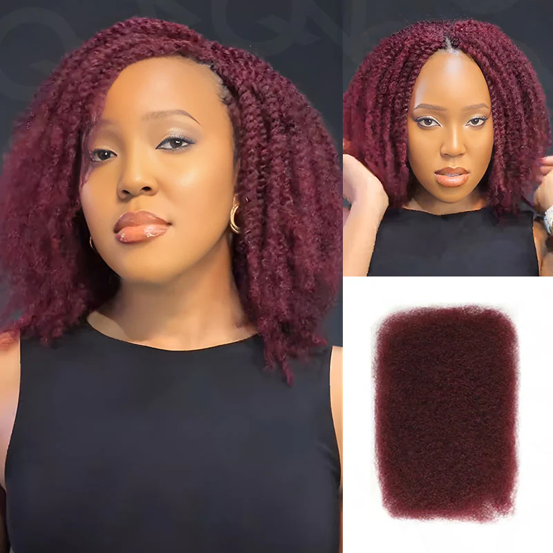 Style Icon Afro Kinky Bulk Human Hair for Dreadlocks Extensions Twist Braiding 1 Pack 50 Gram