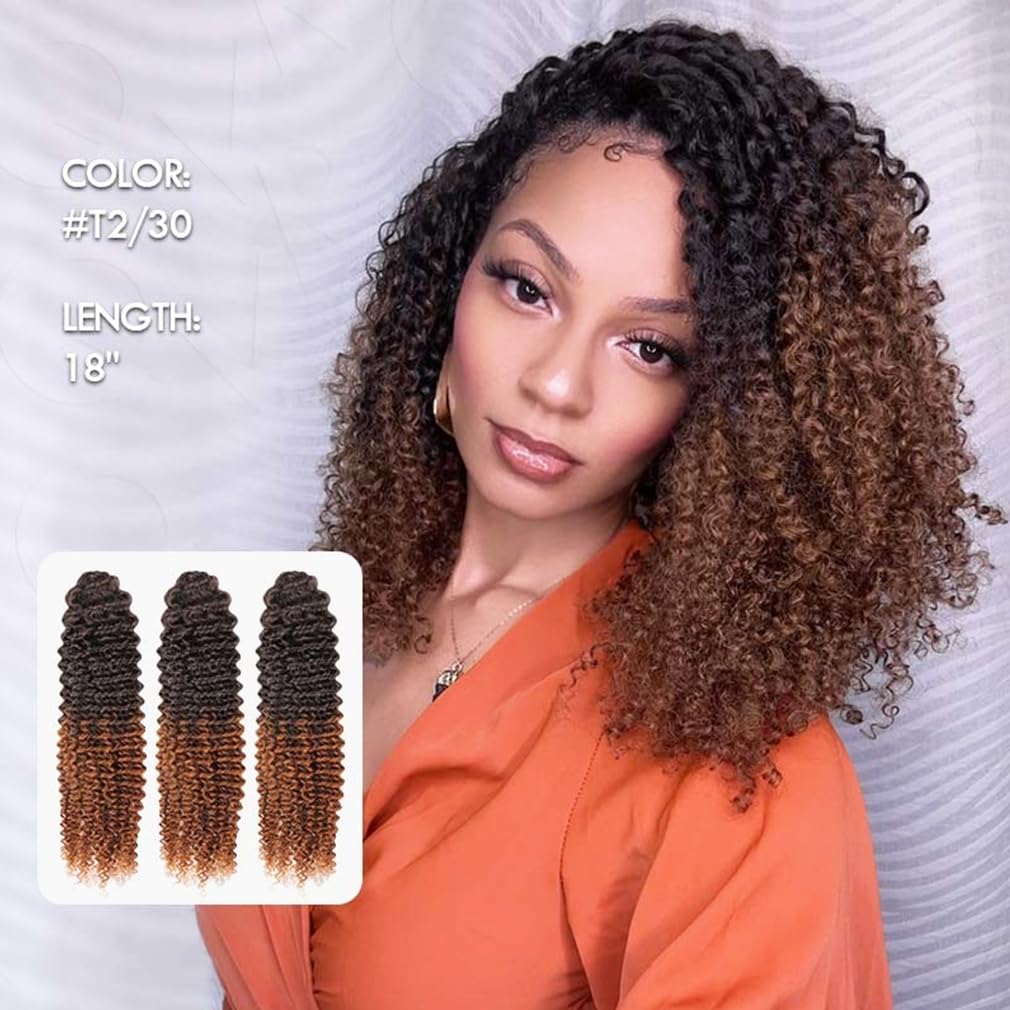 [Style Icon] Crochet Human Hair Pre Looped Knotless Hair Natural Curly Hair for Kinky Twist Crochet Braiding Hair