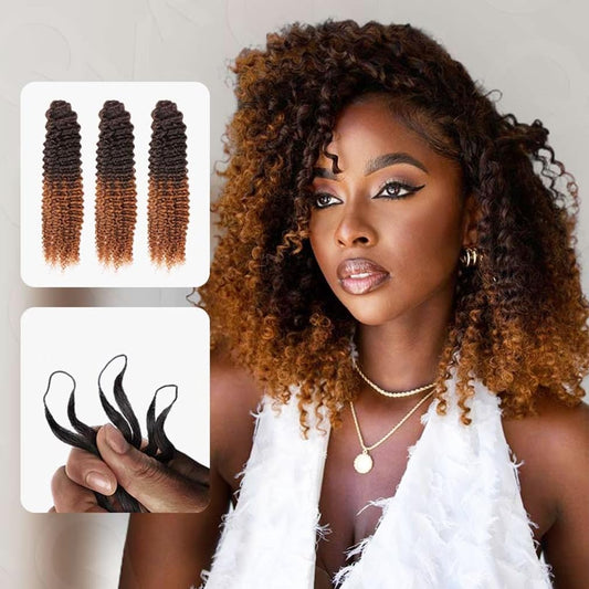[Style Icon] Crochet Human Hair Pre Looped Knotless Hair Natural Curly Hair for Kinky Twist Crochet Braiding Hair