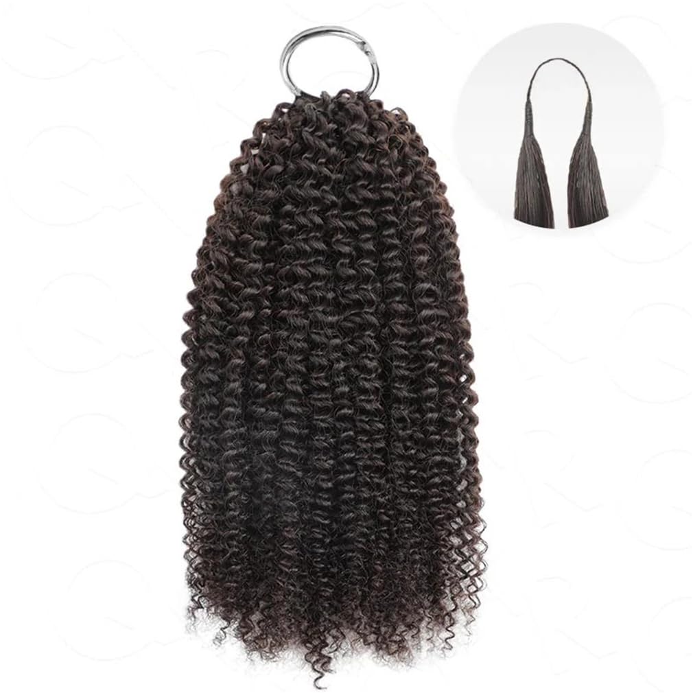 [Style Icon] Crochet Human Hair Pre Looped Knotless Hair Natural Curly Hair for Kinky Twist Crochet Braiding Hair