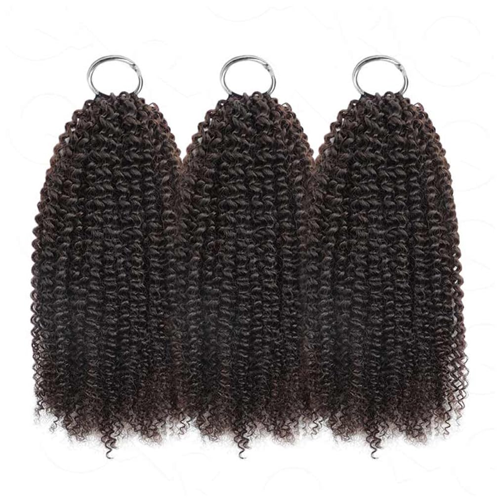 [Style Icon] Crochet Human Hair Pre Looped Knotless Hair Natural Curly Hair for Kinky Twist Crochet Braiding Hair