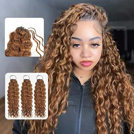 [Style Icon] Auburn Brown Crochet Human Hair Pre Looped Afro Kinky V Bulk Natural Curly Hair for Kinky Twist Crochet Braiding Hair Dark Brown 56 Gram/Pack