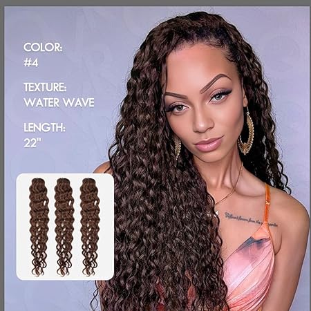 [Style Icon] Crochet Human Hair Pre Looped Afro Kinky V Bulk Natural Curly Hair for Kinky Twist Crochet Braiding Hair Dark Brown 56 Gram/Pack