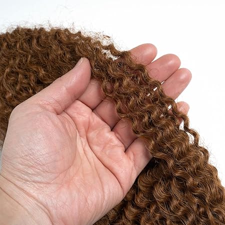 3 Packs/5 Packs Spring Twist Crochet Human Hair Afro Kinky Curly Braiding Hair Extension Upgraded Afro Kinkys Bulk Natural Black Hair 50 Gram/Pack
